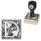 Decoratief monogram letter D Rubberstempel (Gestempeld)