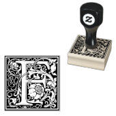Decoratief monogram letter F Rubberstempel (Gestempeld)