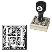 Decoratief monogram letter H Rubberstempel (Gestempeld)