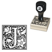Decoratief Monogram Letter J Rubberstempel (Gestempeld)
