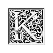 Decoratief monogram letter K Rubberstempel (Afrduk)