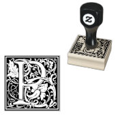 Decoratief monogram letter P Rubberstempel (Gestempeld)