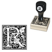 Decoratief monogram letter R Rubberstempel (Gestempeld)
