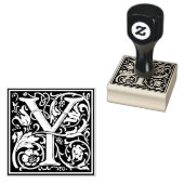 Decoratief monogram letter Y Rubberstempel (Gestempeld)
