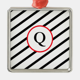 Decoratief monogram metalen ornament