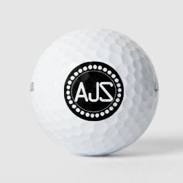 Decoratief monogram ontwerp golfballen