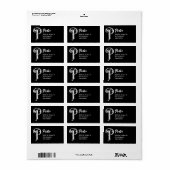 Decoratief monogram P-adres Etiket (Full Sheet)