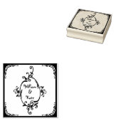 Decoratief monogram rubberstempel (Gestempeld)