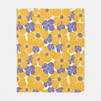 Decoratief mooie abstracte florale stijl fleece deken