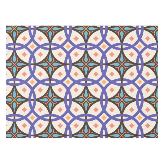 Decoratief Mozaïek Keramisch  Tegel Patroon Tafelkleed (Voorkant (Horizontaal))