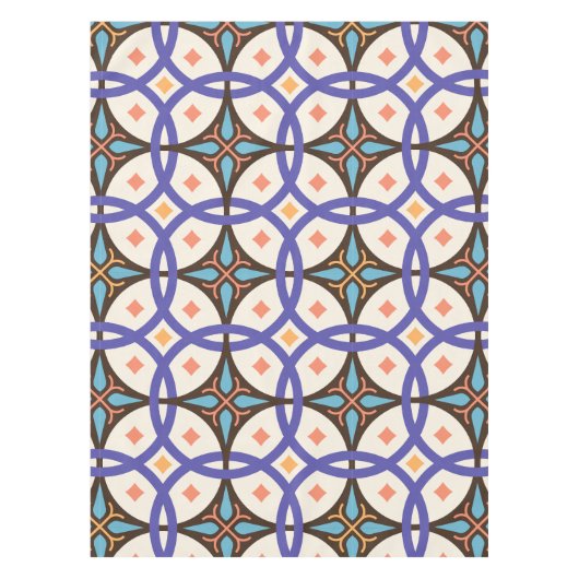 Decoratief Mozaïek Keramisch  Tegel Patroon Tafelkleed (Voorkant)