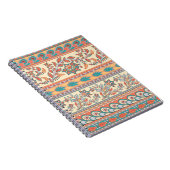 Decoratief naadloos grenspatroon met bloem notitieboek (Rechterzijde)