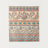 Decoratief naadloos grenspatroon met bloem wandkleed (Voorkant)