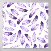 Decoratief naadloos patroon met veren. Waterco Poster (Voorkant)