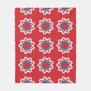Decoratief naadloos patroon rond element fleece deken