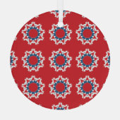 Decoratief naadloos patroon rond element glas ornament (Achterkant)