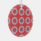 Decoratief naadloos patroon rond element glas ornament (Voorkant Rechts)