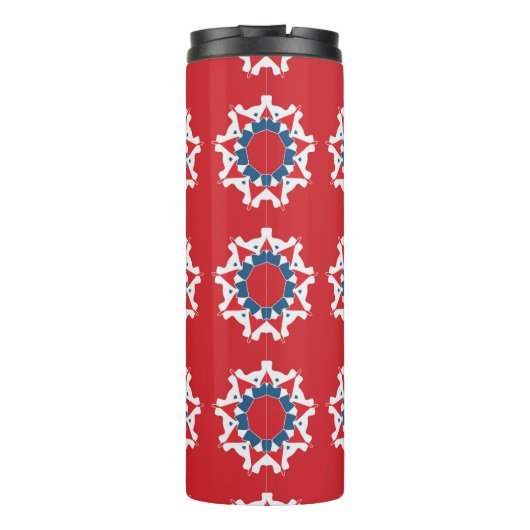 Decoratief naadloos patroon rond element thermosbeker (Achterkant)