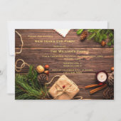 Decoratief nieuwjaarsfeest kaart (Voorkant)