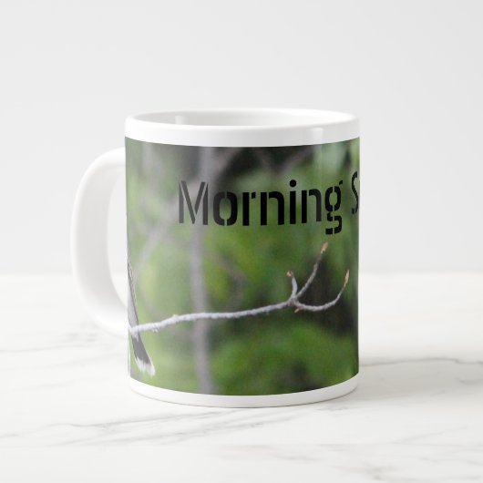 Decoratief ochtendlied grote koffiekop (Links)