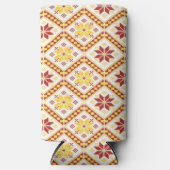 Decoratief Oekraïnse kruissteek Seltzer Blikjeskoeler (Voorkant)