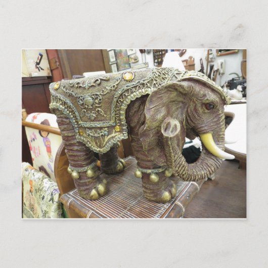 Decoratief olifant briefkaart (Voorkant)