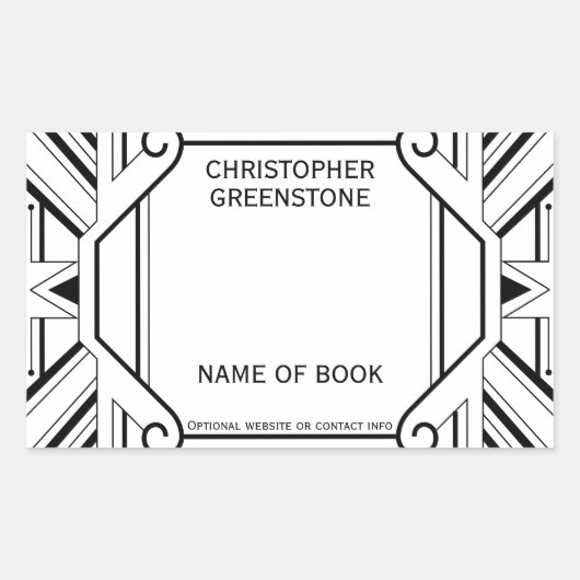 Decoratief ondertekend door Auteur Referplate Rechthoekige Sticker (Voorkant)