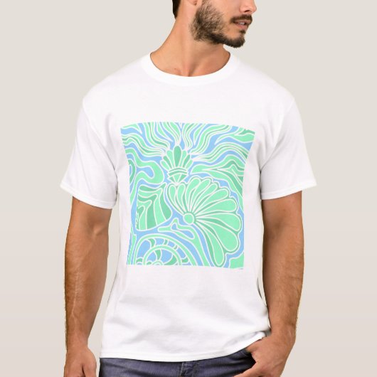 Decoratief onderwater leek ontwerp. t-shirt (Voorkant)
