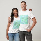 Decoratief onderwater leek ontwerp. t-shirt (Unisex)