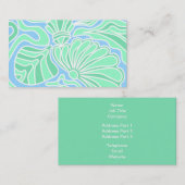 Decoratief onderwater leek ontwerp. visitekaartje (Voorkant / Achterkant)