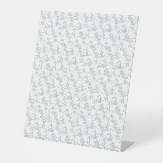 decoratief ontwerp negentien reclamebord met voetstuk (Voorkant)