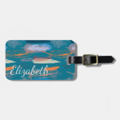 Decoratief ontwerp van de doezelaar, op maat gemaa bagagelabel (Voorkant horizontaal)