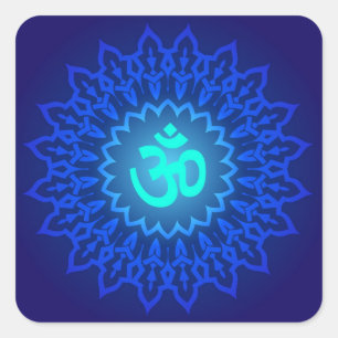 Decoratief ontwerp vierkante sticker