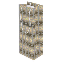 Decoratief ontworpen taupe wijn cadeautas
