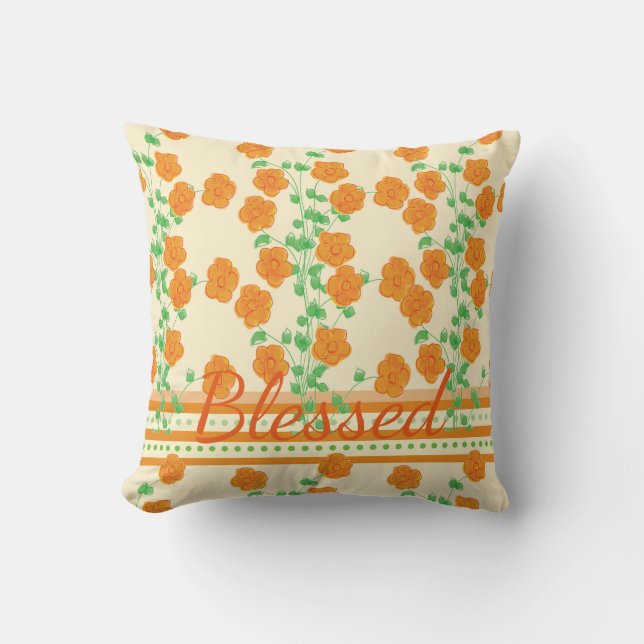 Decoratief Oranje gedrenkt Kussen (Voorkant)