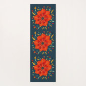Decoratief Oranje ventilator Abstract botanische k Yogamat (Achterkant)