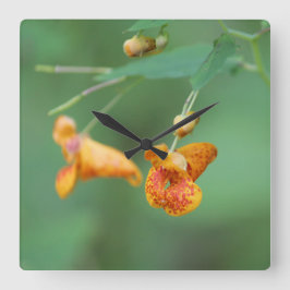 Decoratief Oranje Vierkante Klok