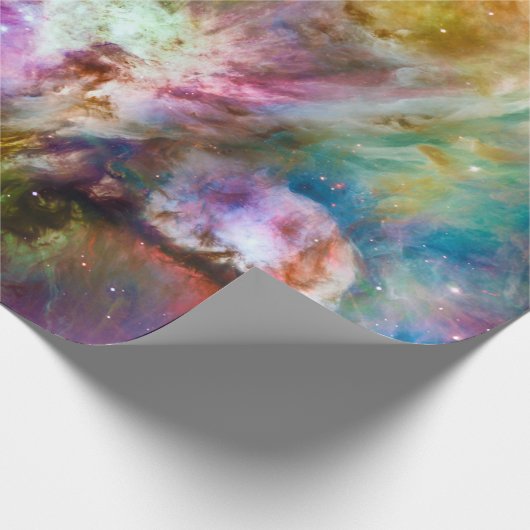 Decoratief Orion Nebula Galaxy Space Foto Cadeaupapier (Hoek)