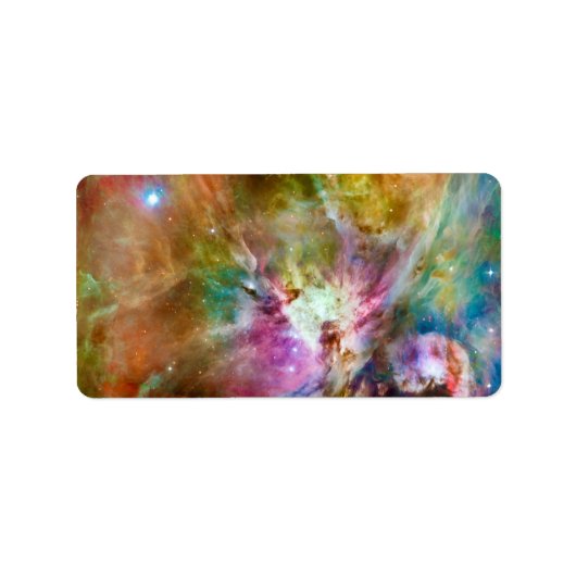 Decoratief Orion Nebula Galaxy Space Foto Etiket (Voorkant)