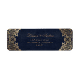  decoratief ornament goud Retouradres Etiket