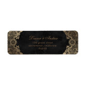  decoratief ornament goud Retouradres Etiket (Voorkant)