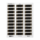  decoratief ornament goud Retouradres Etiket (Full Sheet)