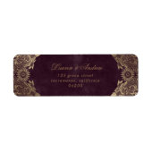  decoratief ornament goud Retouradres Etiket (Voorkant)