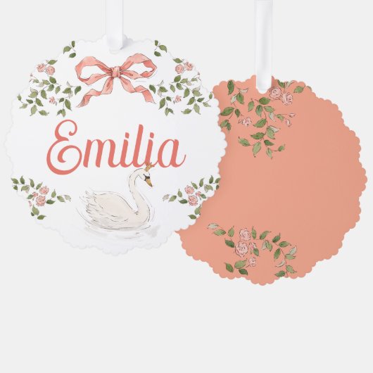 Decoratief Ornament - Princess Swan (Voorkant / Achterkant)