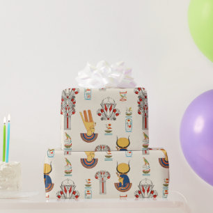 Decoratief oud Egyptisch naadloos patroon Cadeaupapier