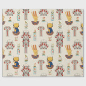 Decoratief oud Egyptisch naadloos patroon Cadeaupapier (Vlak)