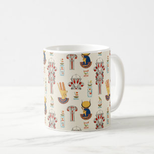 Decoratief oud Egyptisch naadloos patroon Koffiemok