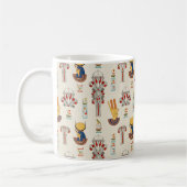 Decoratief oud Egyptisch naadloos patroon Koffiemok (Links)