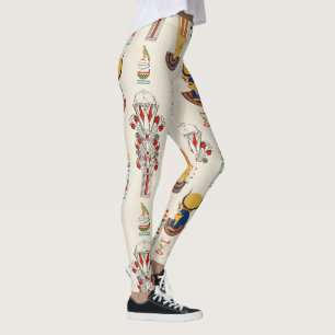 Decoratief oud Egyptisch naadloos patroon Leggings