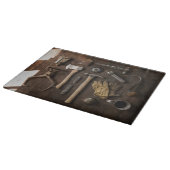 Decoratief oud gereedschap Glazen snijvlak 15 x 11 Snijplank (Hoek)